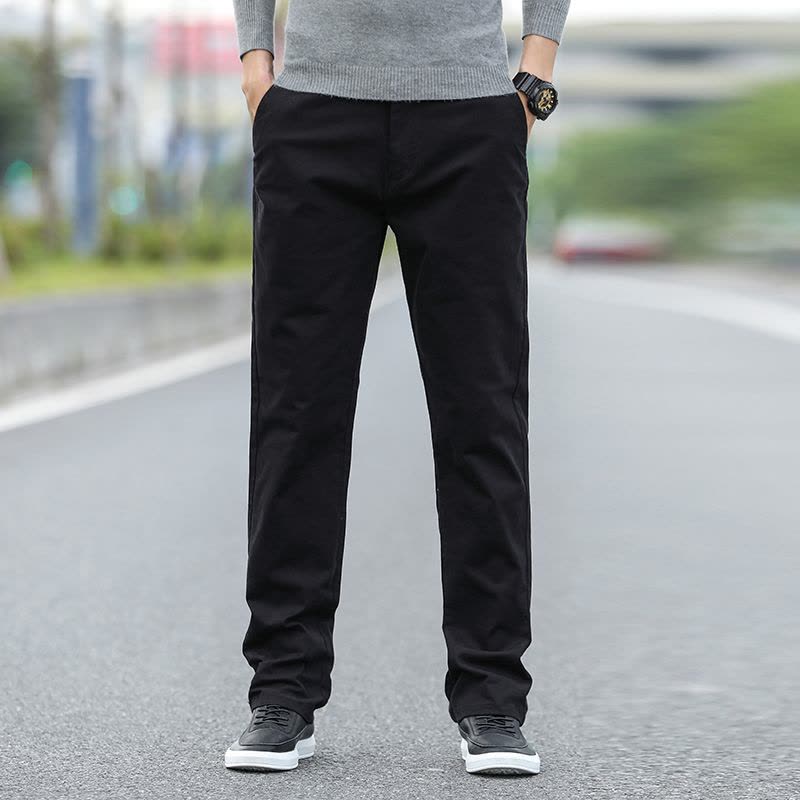 金盾(KIN DON)秋冬厚款男士休闲西裤宽松直筒新款韩版潮流百搭冬天长裤子阔腿裤大码裤42码图片