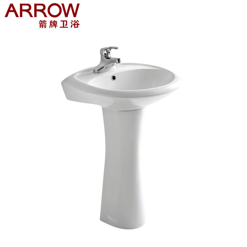 ARROW/箭牌陶瓷立柱盆AP301落地洗手台一体阳台艺术洗面盆高清大图