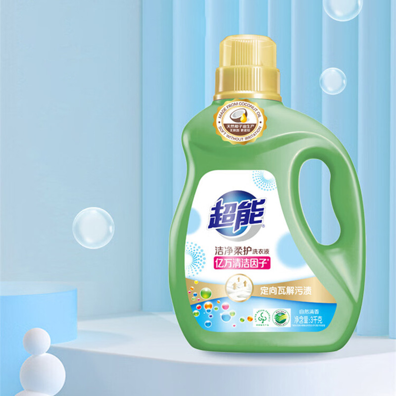 超能洗衣组合去渍护衣护理液(风铃草)2.5kg+洗衣液3kg高清大图