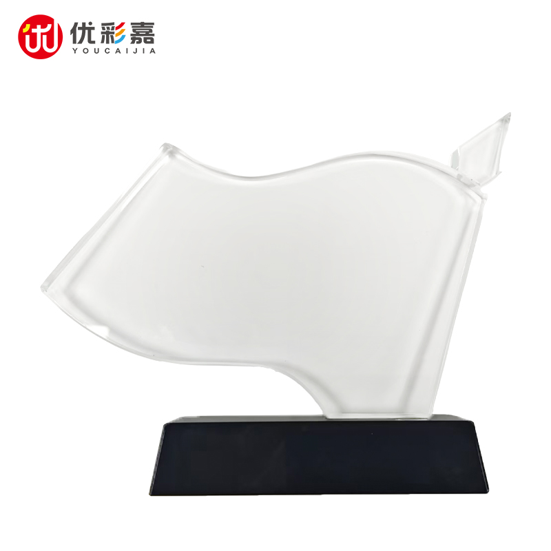 优彩嘉 奖杯 旌旗水晶款 J-09 个高清大图