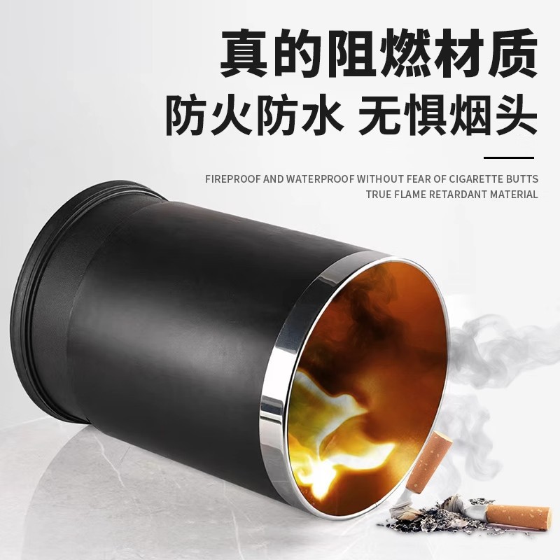 定制垃圾桶酒店客厅高档办公室厨房双层垃圾筒商用 15L银圈灰色纹高清大图