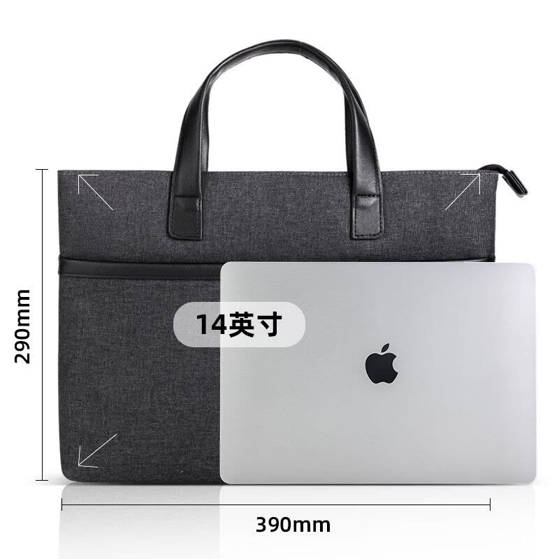 得力(deli)BG108公文包涤纶手提包黑色图片