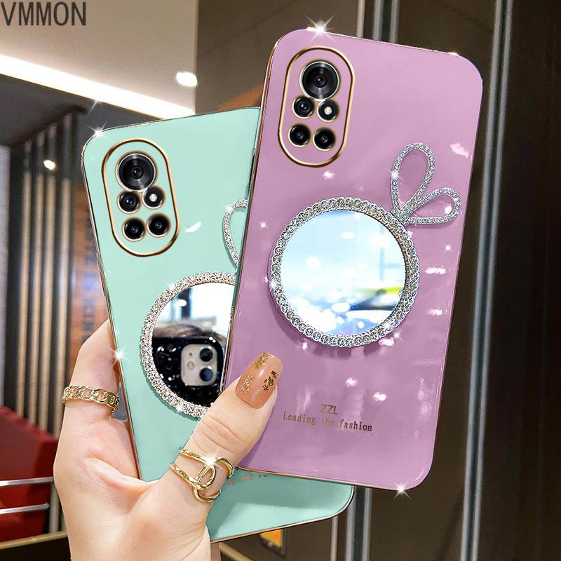 VMONN适用于华为nova8pro手机壳hw直边电镀保护套8por超薄防摔软外壳n0va8pr0网红高档女新款兔耳朵补高清大图