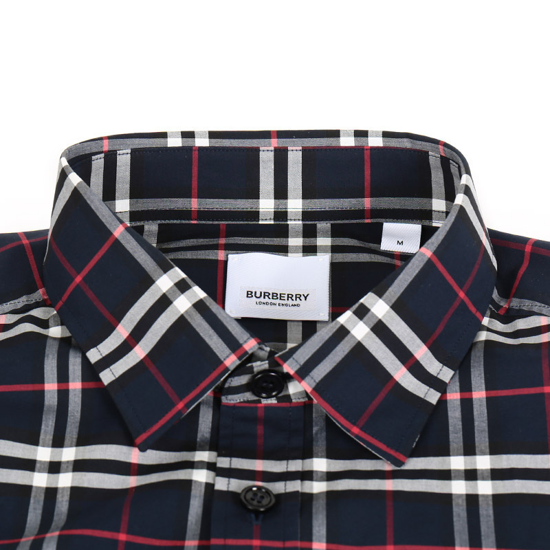 burberry博柏利男款棉质长袖衬衫80186401