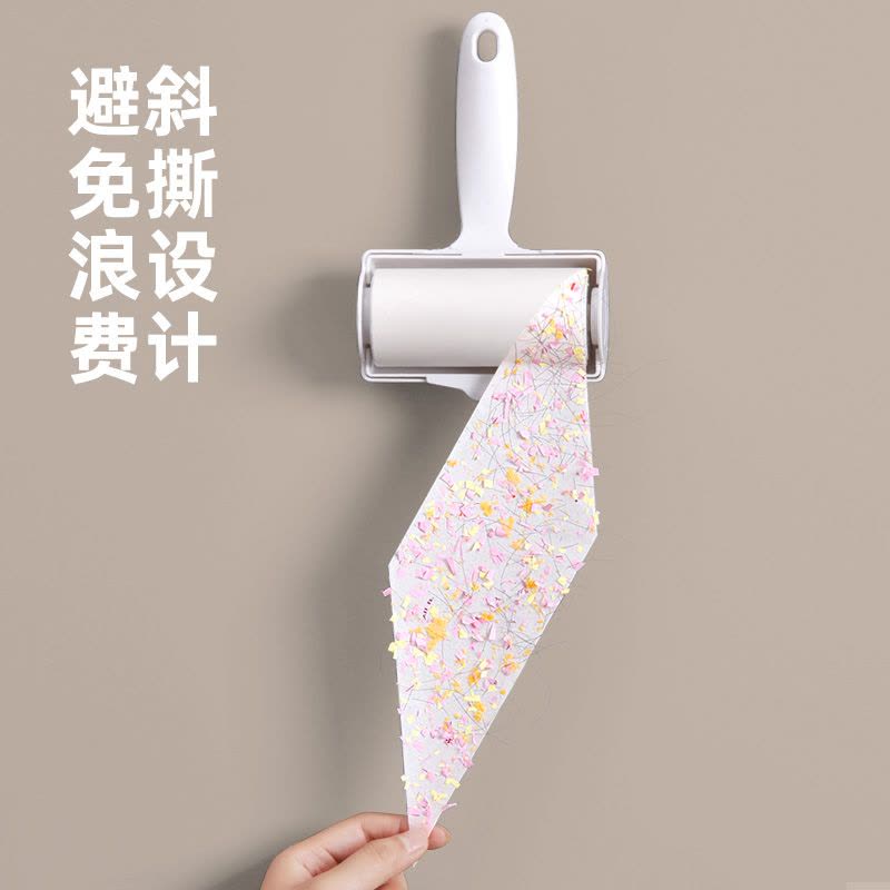 可撕式粘毛器滚筒替换卷纸滚刷衣服黏毛滚毛粘筒毡毛卷毛沾毛神器|升级款:1手柄+11卷纸[共660撕]图片