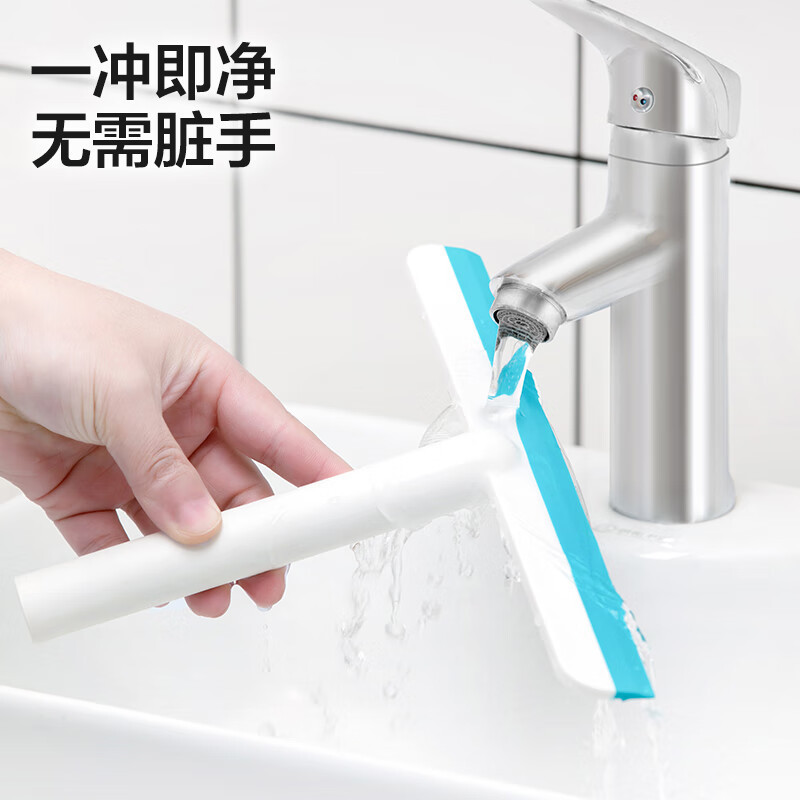茶花 玻璃刮水器家用玻璃刮水板玻璃神器清洁器浴室地刮子* 215006颜色随机高清大图