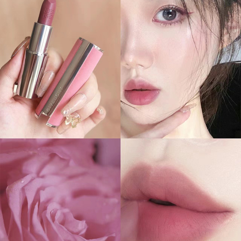 纪梵希(GIVENCHY)高定香榭粉小羊皮 丝绒哑光唇膏口红 N18#裸烟梅 3.4g高清大图