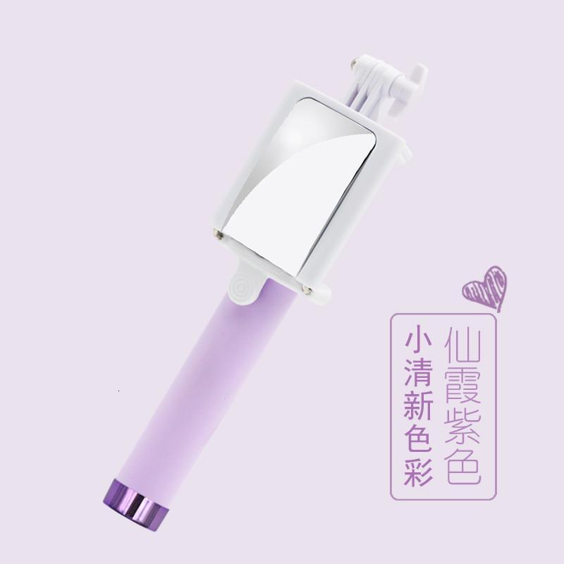 手机自拍杆带后视镜通用自拍杆苹果6sp线控小米安卓华为自拍神器