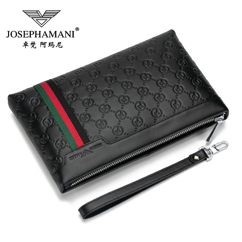 卓梵 阿玛尼(josephamani)2019新款手包男真皮手拿包男士信封包潮休闲