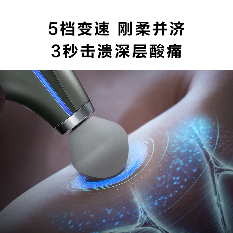 SKG筋膜枪颈椎按摩器热敷按摩仪肌肉放松器陨石灰 F7高清大图
