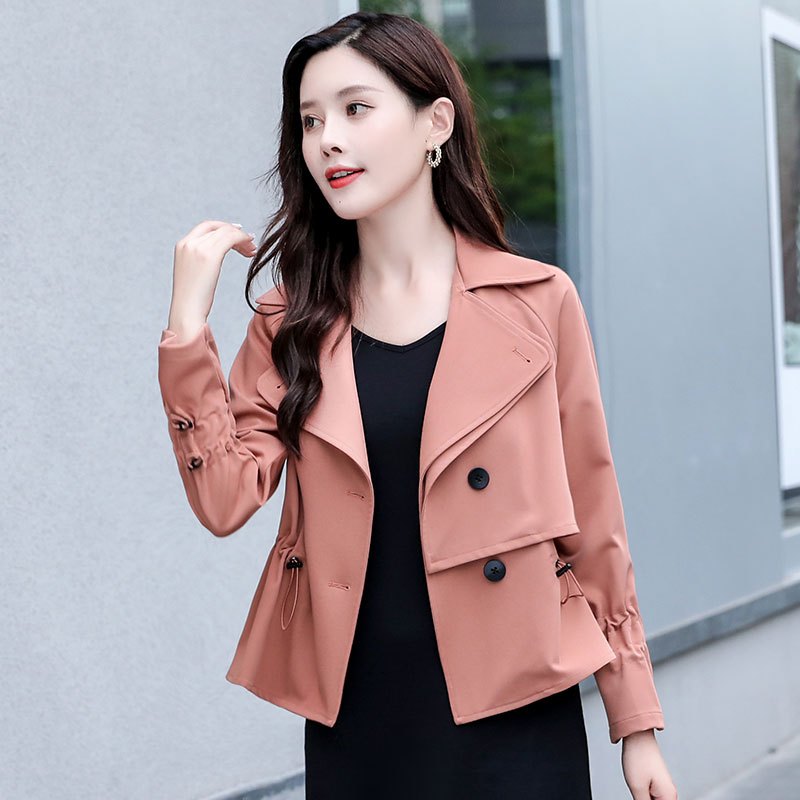 suntek短外套女春秋季装短款风衣小个子韩版气质百搭休闲修身2020新