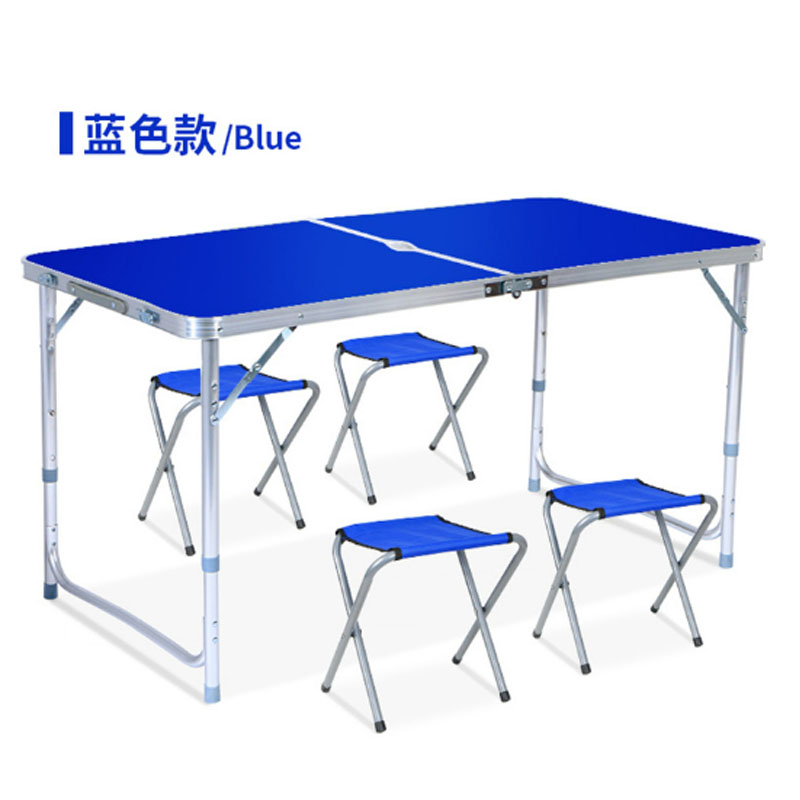 优橙 户外便携式可折叠活动桌方管120*60*(60/65/75)cm(不含椅子) 印LOGO高清大图