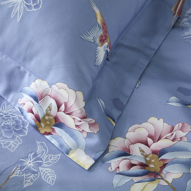 富安娜床单四件套/柳若浮烟203*229cm高清大图