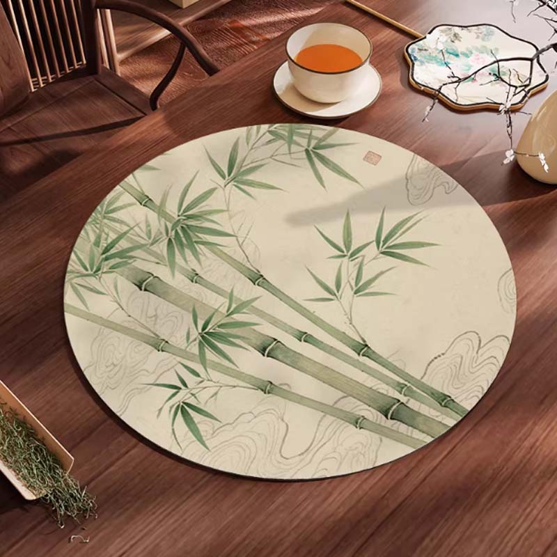 花盆垫 品牌:桃沁阁;规格型号:古意竹纹[硅藻泥],直径50cm高清大图