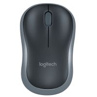 罗技(Logitech) 无线鼠标 M186 对称鼠标 带无线2.4G接收器 黑色