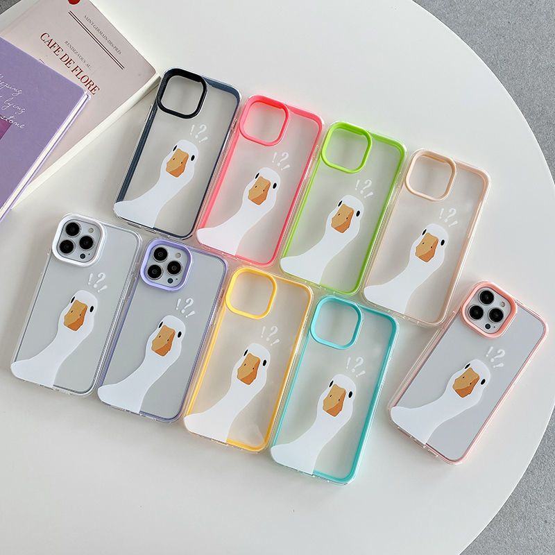 魔画(MOHUA)问号鸭适用苹果13手机壳三合一透明iPhone12promax全包11/XS硅胶XR糖果色软壳mini