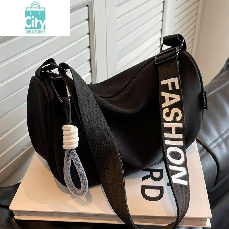 bangdou斜挎包包女款女式2024新款休闲大容量帆布包单肩女包牛津布托