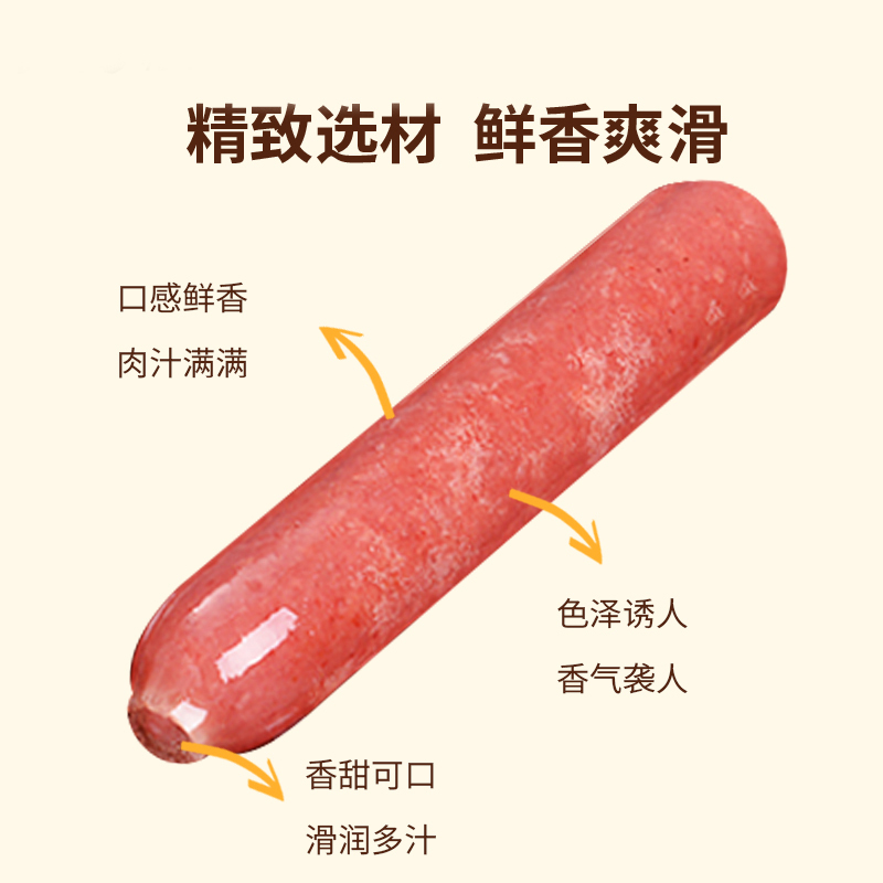 正大(CP)鲜香肉火腿肠脆皮香肠冷冻半成品零食点心无需解冻390g*4袋(黑胡椒*2原味*2)