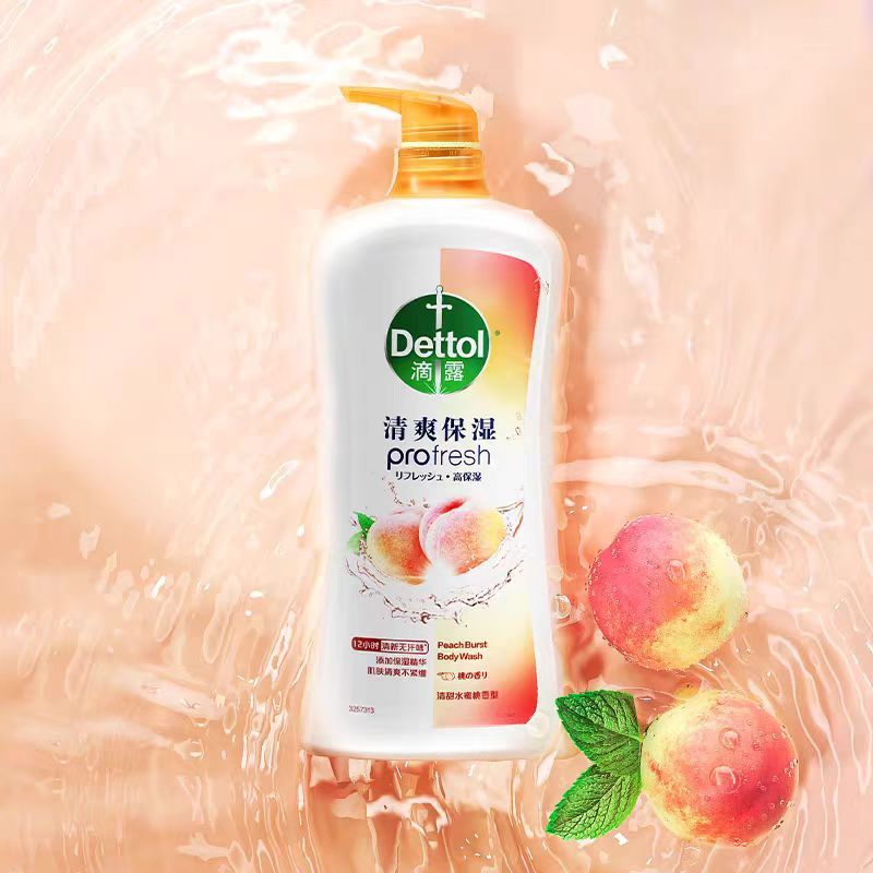 滴露清爽保湿沐浴露清甜水蜜桃香型950g