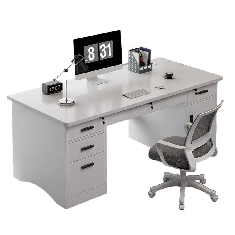 烁恒办公桌1.4m+椅套高清大图