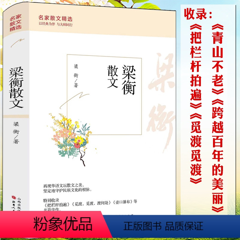 [正版]梁衡散文-名家散文精选 经典散文集中学生读本收录把栏杆拍遍觅渡觅渡渡何处青山不老壶口瀑布跨越百年的美丽等名篇书