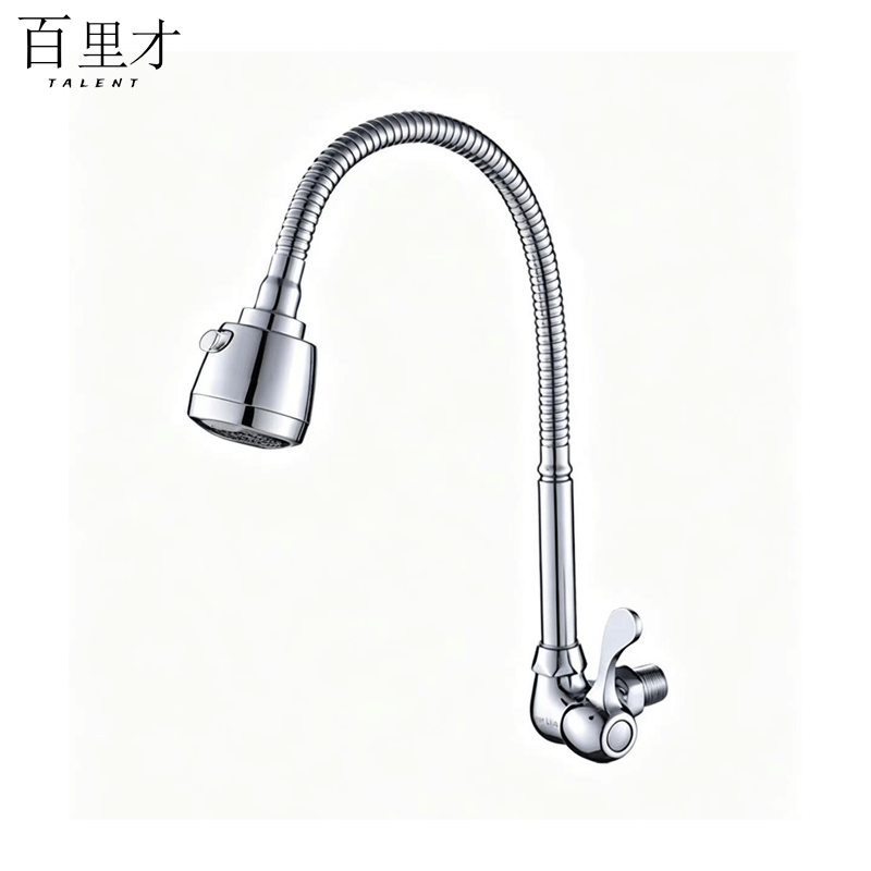百里才 大弯万向喷头单水龙头冷水嘴 4分DN15 个图片