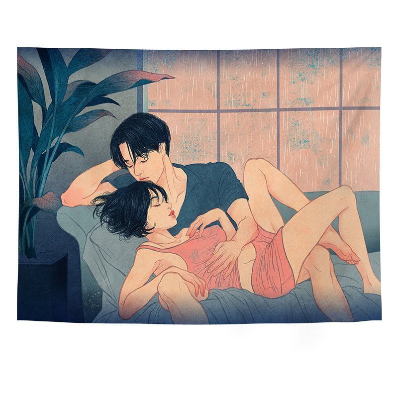 汐岩背景布风挂布挂毯主播卧室宿舍租房卧室装饰房间改造墙布 GT303宽150cm-高130cm（收藏加购送安装包+星星