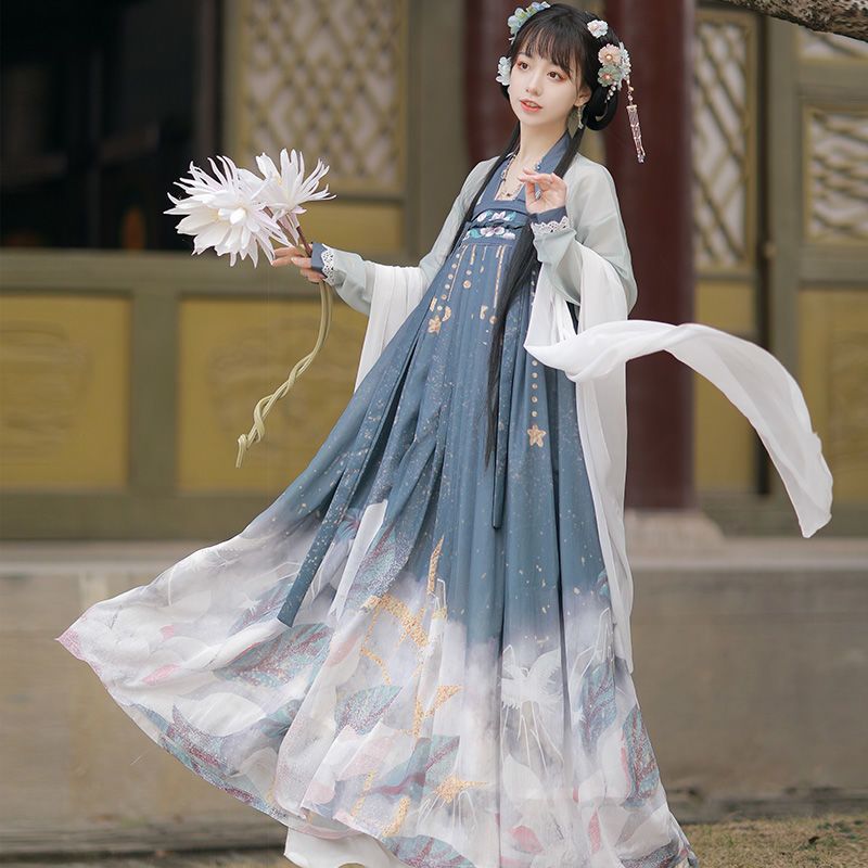 汉服女齐胸襦裙古装中国风白菜春夏新款日常