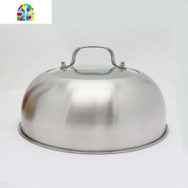 不锈钢蒸锅锅盖可视化锅盖通用加厚蒸锅炒锅锅盖24 26 28 30cm FENGHOU 31cm蒸锅盖(胶木把手)图片