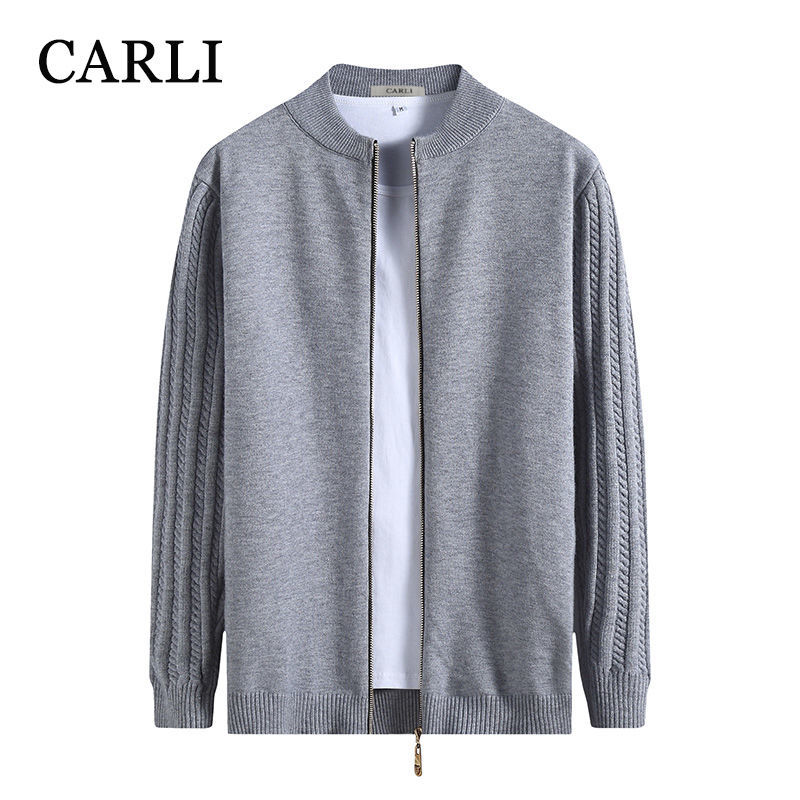carli秋冬男士针织衫开衫外套男装商务休闲毛线衣线衫夹克衫男装