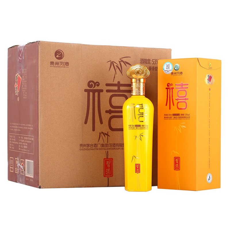 茅台集团贵州习酒福禧(婚宴) 53度518ml*6整箱酱香型白酒習酒(XI LIQUOR)(新老包装随机发货)
