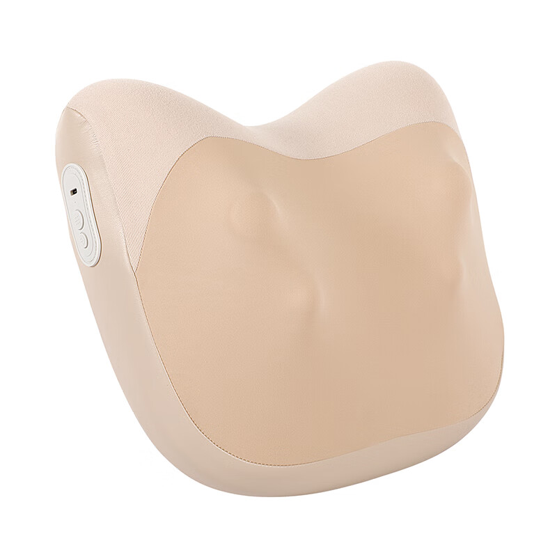 摩飞 无线腰部按摩仪器背部腿部颈椎按摩器按摩靠枕护腰坐垫 米色MR7006-A