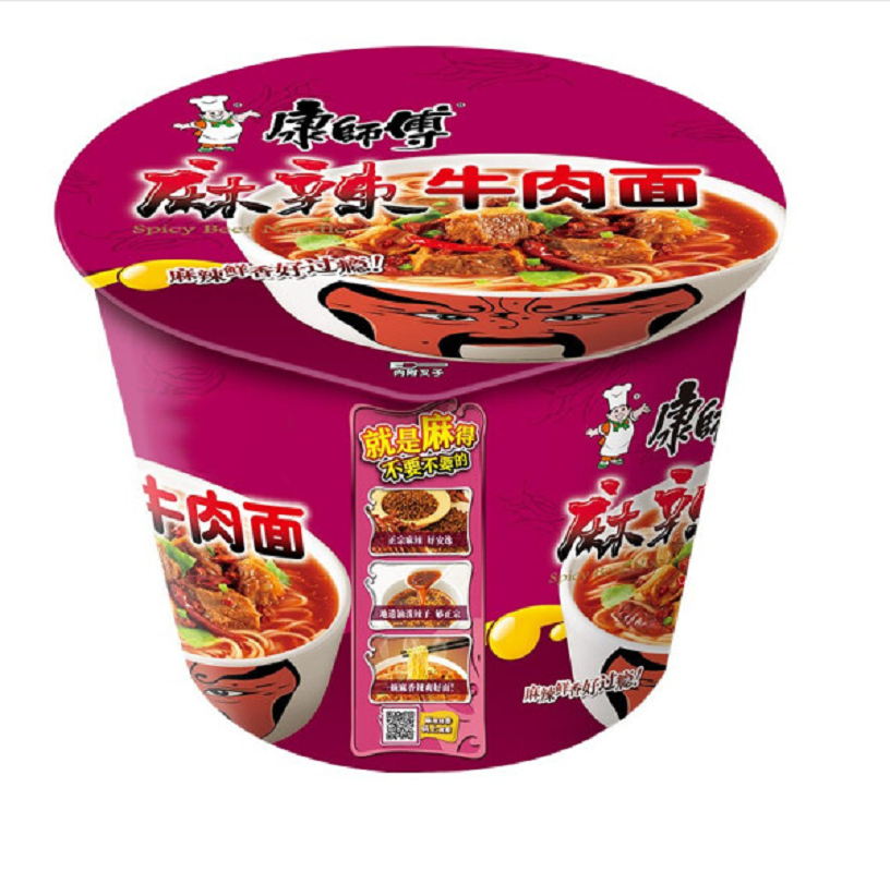 康师傅麻辣牛肉面(桶面)108g