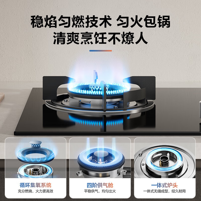 老板(Robam)[星辰系列]燃气灶20B1A 安心灶家用液化气双灶 台嵌两用5.0kW煤气灶换装不改孔猛火灶高清大图