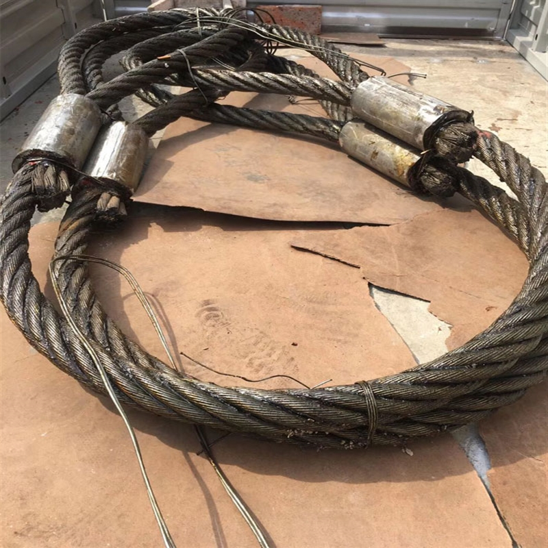 定制钢丝绳起重吊索具双扣插编头压制古达拖车吊装吊绳镀锌塔吊涂油软