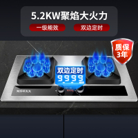 欢呼好太太燃气灶双灶 5.2KW大火力猛火灶炉具 定时灶台式嵌入式双眼灶不锈钢煤气灶单灶具家用炉灶 天然气灶 A196