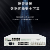 博扬 综合业务电话光端机 8路E1+30路语音(20路程控10路磁石)+6路物理隔离网 单纤120km 1对