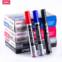 得力deli6821油性记号笔/大头笔/标记笔/马克笔黑色斑马单头不掉色大头笔 黑色10支装