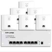 TP-LINK 1200M双频千兆无线面板式AP+PoE·AC一体路由器模块套装别墅智能组网覆盖方案 千兆6面板