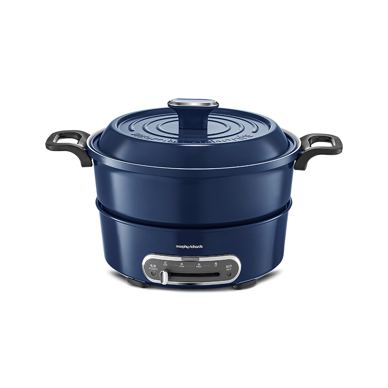 摩飞多功能电火锅 多功能锅家用分体式鸳鸯火锅电炒锅烧烤肉蒸煮炒煎电煮锅MR9087