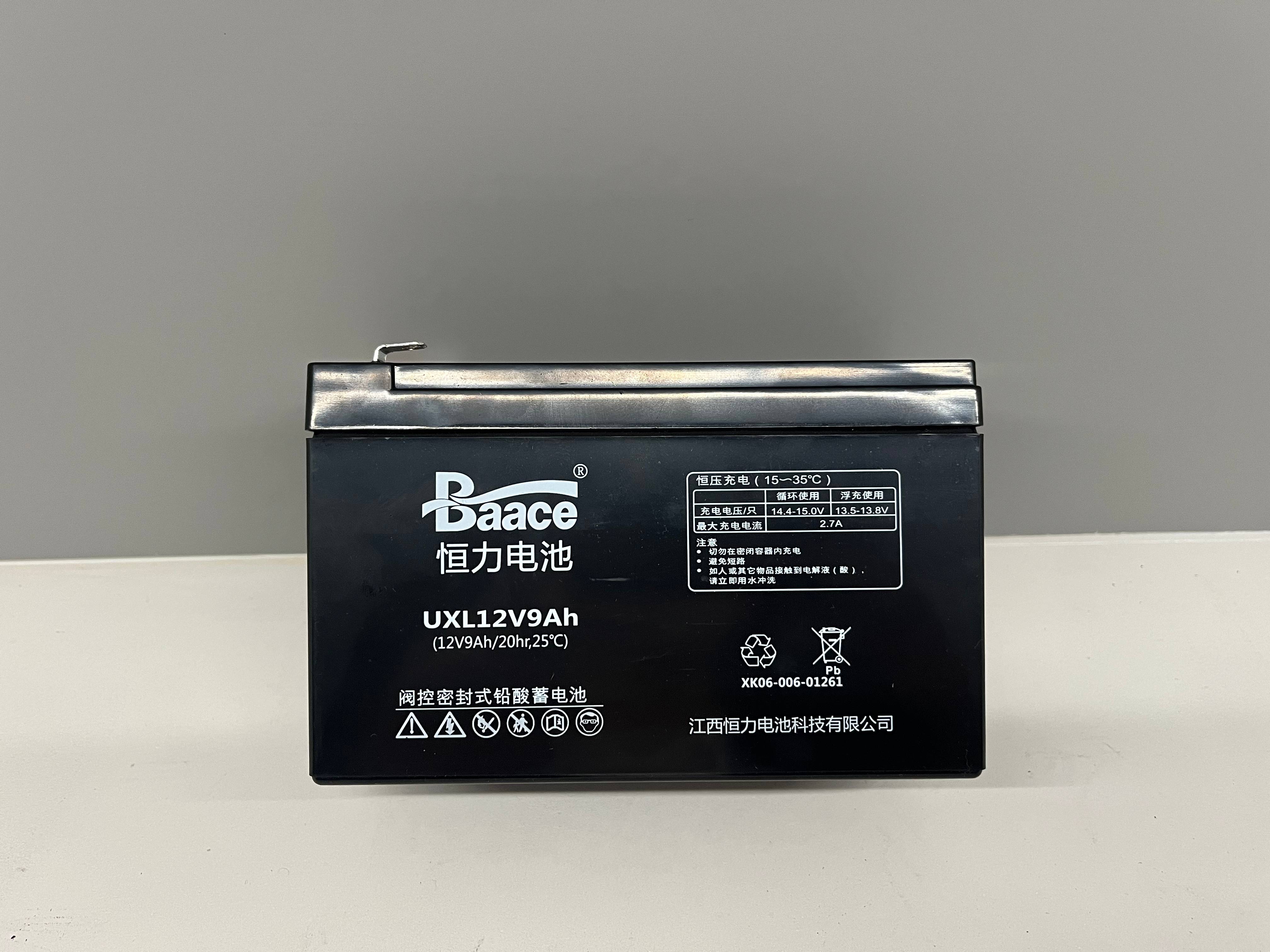 Baace恒力铅酸蓄电池UXL12V9AH高清大图
