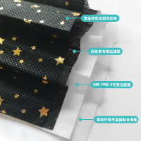 艾贝尔成人一次性立体烫金印花防霾成人口罩 防PM2.5防流感