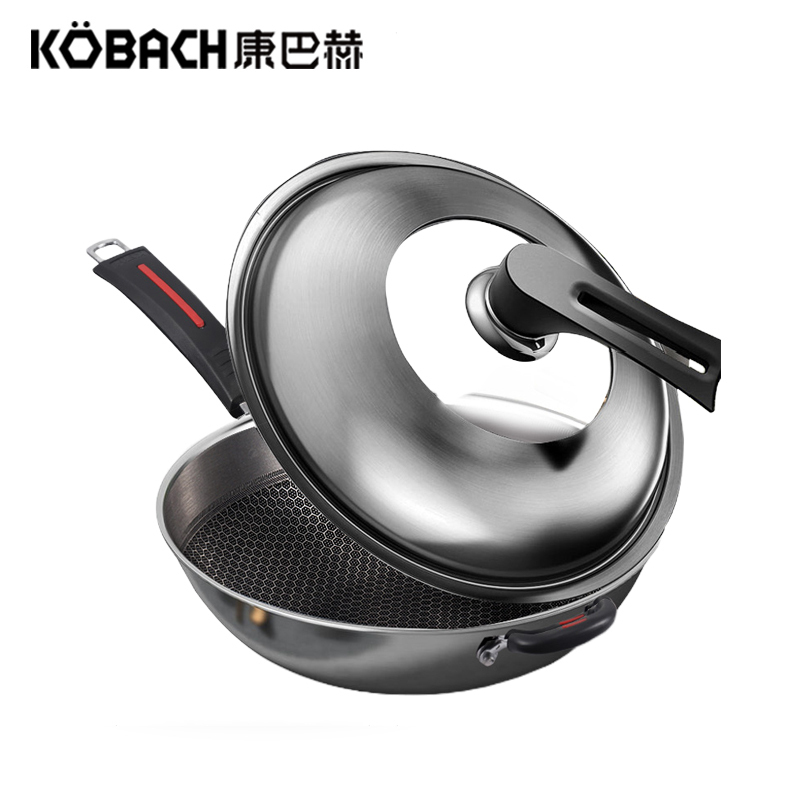 康巴赫(KBH)锅具不锈钢炒锅家用炒锅炉灶通用