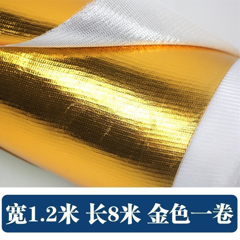 家柏饰(CORATED)包树金布 包柱子 烫金布料金色皱金布婚庆节日装饰布 金箔布 1.2米宽金色45米一卷高清大图