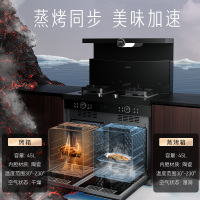 [独立蒸烤]凯度G2SE(可备注液化气))集成灶家用蒸烤箱一体灶变频左烤右蒸燃气灶天然气接口(左)
