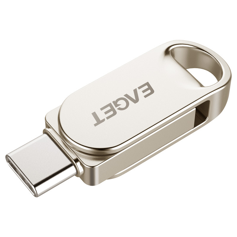 忆捷(Eaget) HT10手机U盘Type-C USB3.2双接口手机电脑多用车载旋转优盘金属 32G