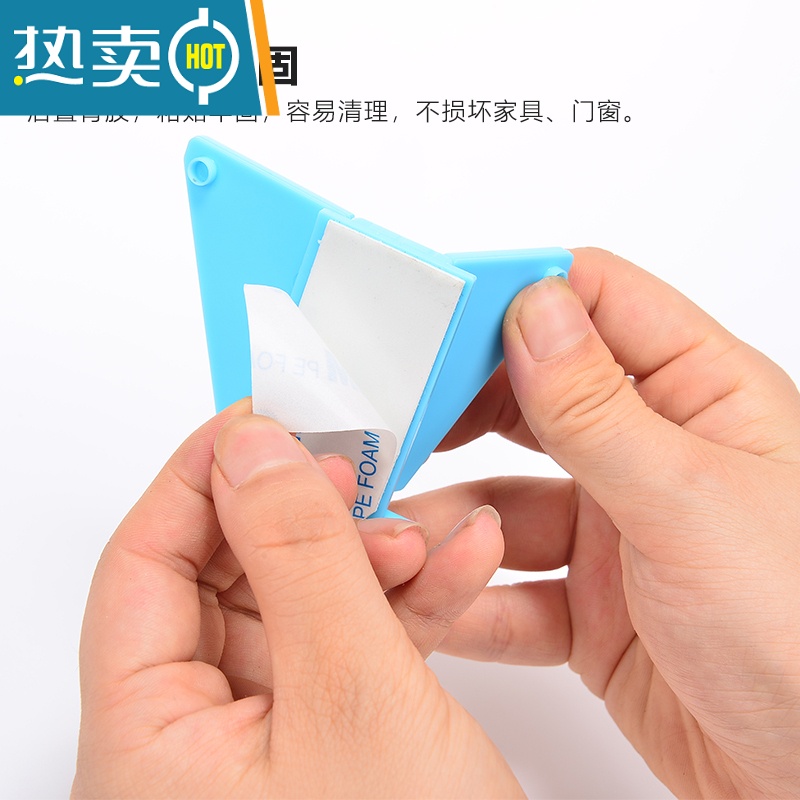 显彩儿童推拉门安全锁宝宝推拉窗户锁防盗防护锁婴儿移动门锁扣 白色-6个装房门安全扣高清大图