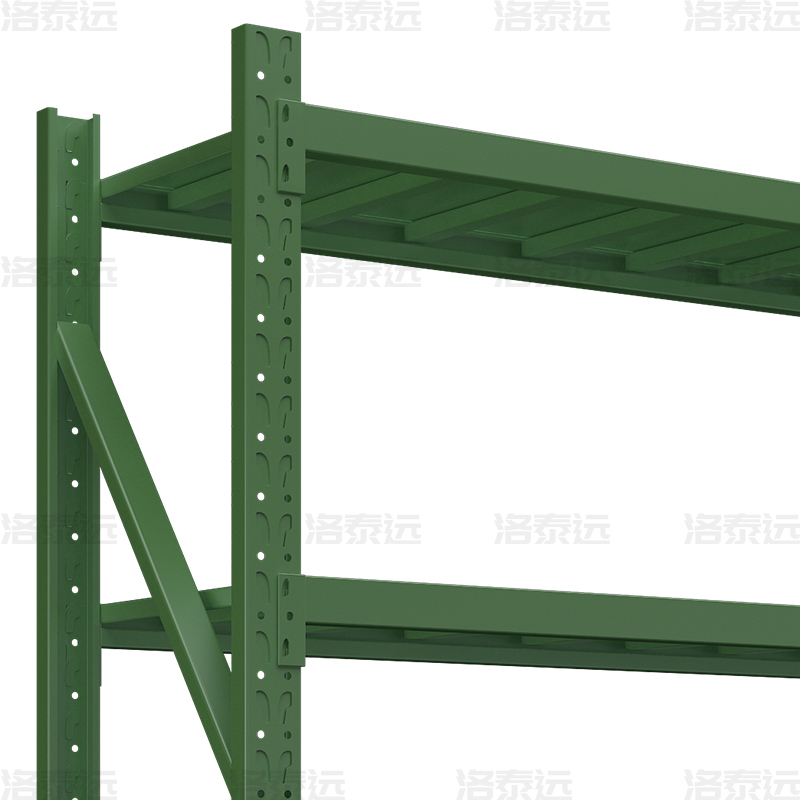 洛泰远 仓储货架库房置物架重型货架军绿色主架2000*600*2000mm/500kg
