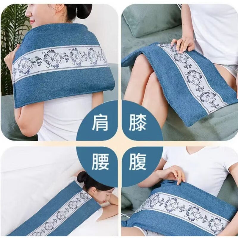 京京日上JingJingRS 电加热盐袋海盐热敷包粗盐电暖宝秋冬暖肚子敷腰暖加热 亚麻灰色高清大图