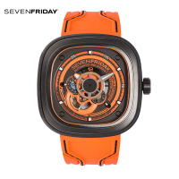 SEVENFRIDAY正品瑞表7个七个星期五男士机械手表硅胶表带P3/07